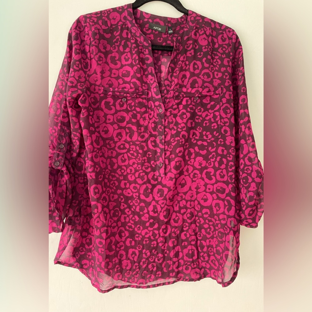 Women’s Sheer animal print blouse